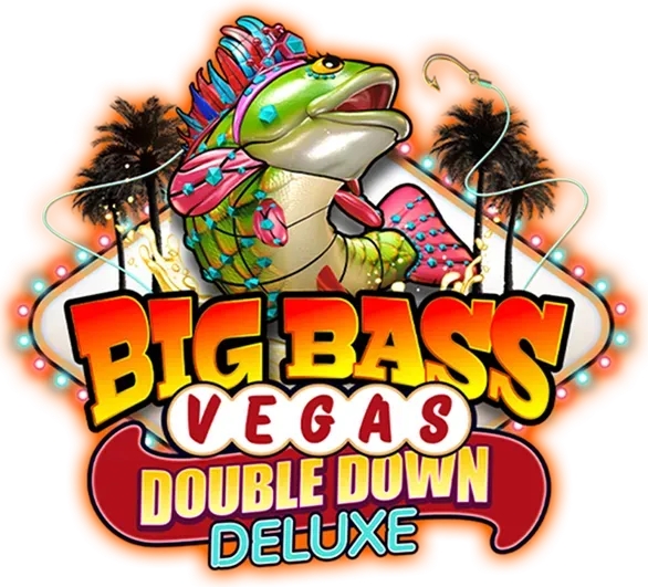 Big Bass Vegas Double Down Deluxe Logo slot Big Bass Vegas Double Down Deluxe con pesce e neon