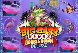 Big Bass Vegas Double Down Deluxe Logo slot machine Big Bass Vegas con pesce persico colorato